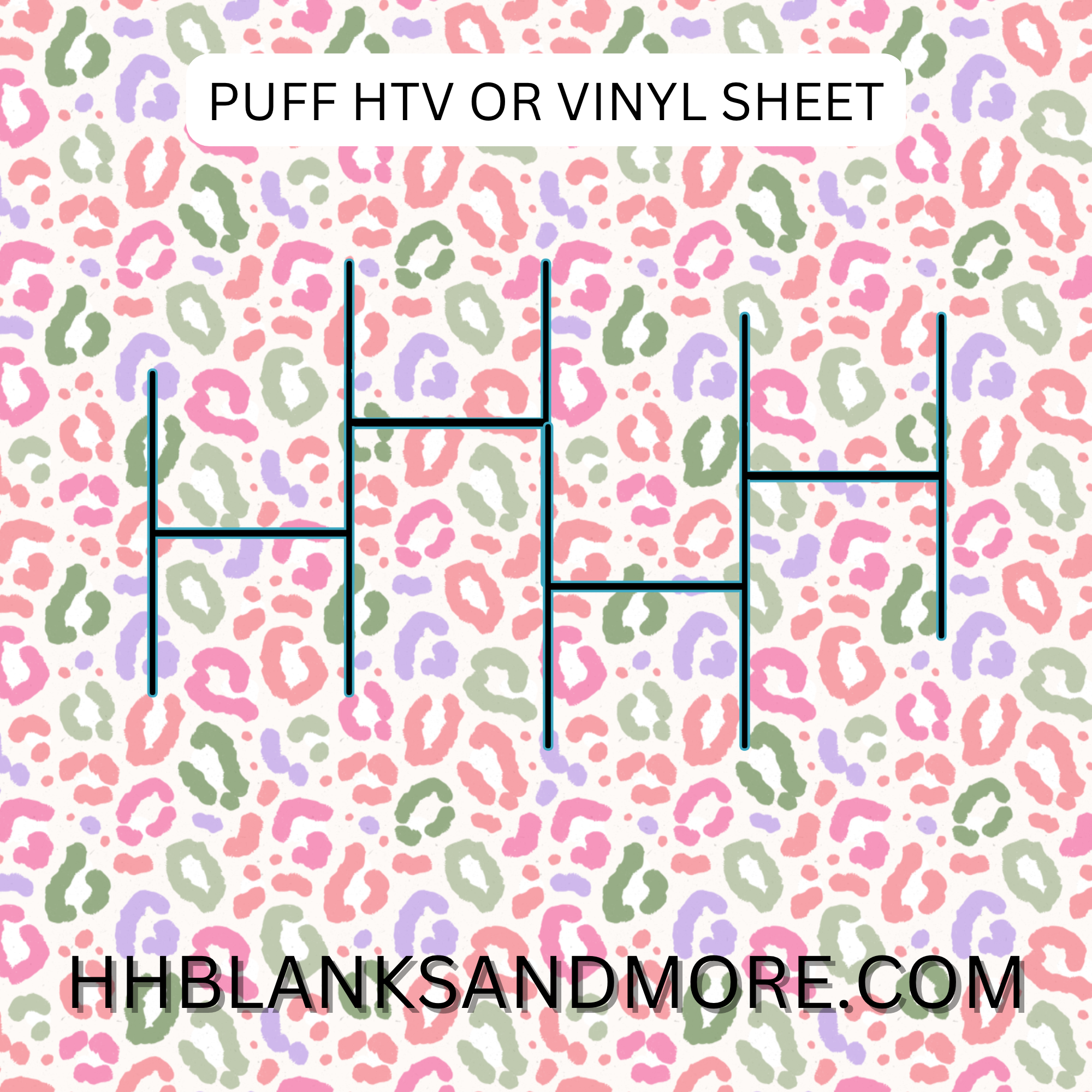 Leopard Puff Heat Transfer Vinyl Sheet