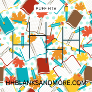 Fall Back to School Puff Heat Transfer Vinyl Sheet