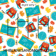 Classroom Back to School Puff Heat Transfer Vinyl Sheet