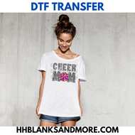 Cheer Mom Silver Sequins DTF Transfer