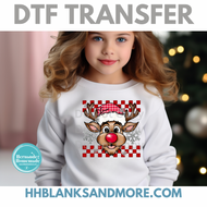 Christmas Reindeer Faux Embroidery DTF