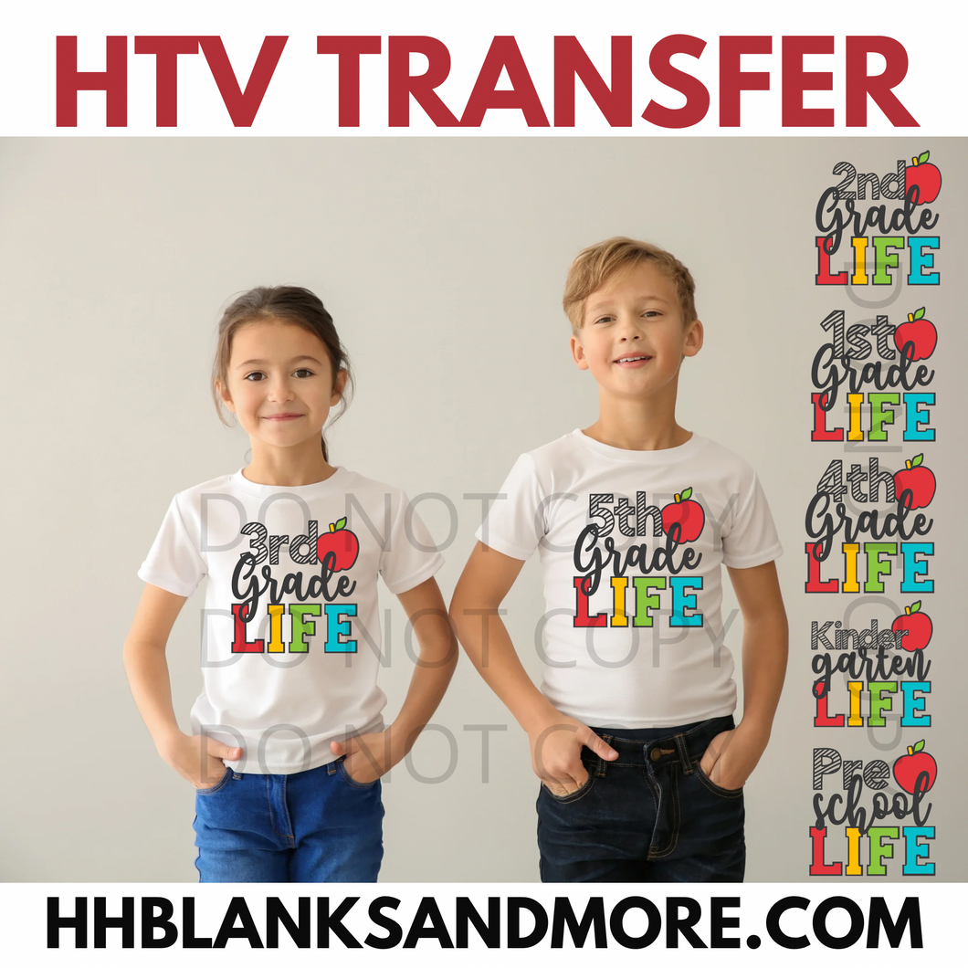 Back to School Grade HTV Transfer