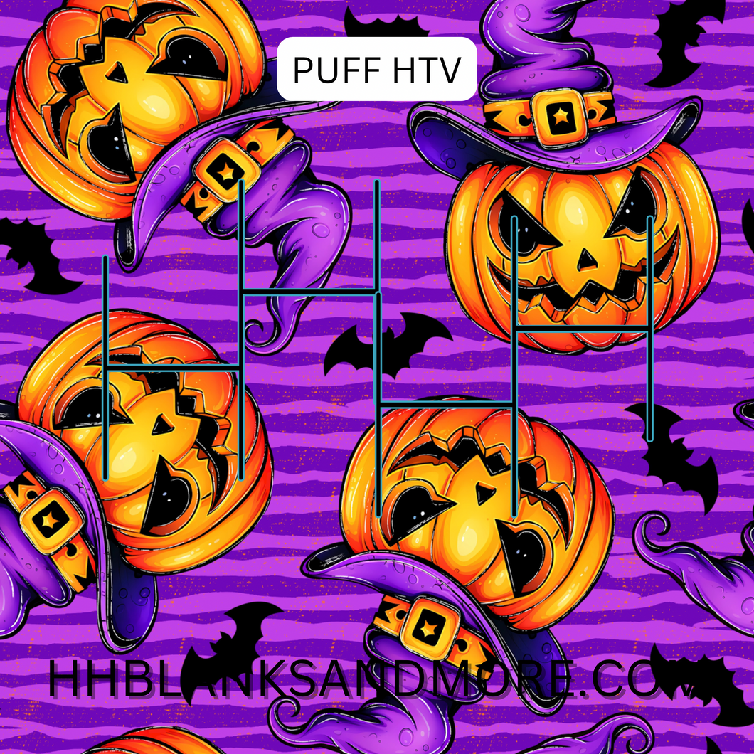 Jack o'latern Puff Heat Transfer Vinyl Sheet