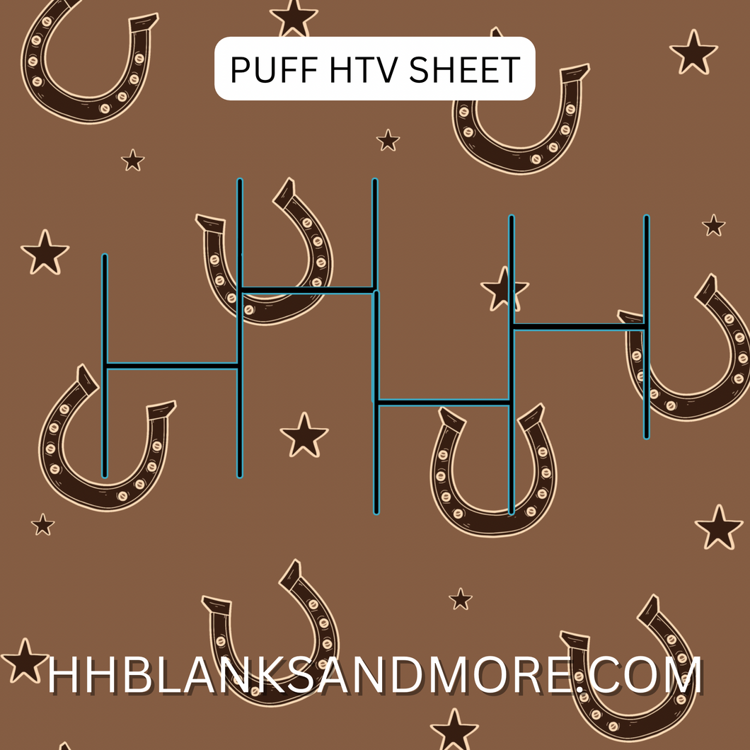 Horseshoe Puff Heat Transfer Vinyl Sheet