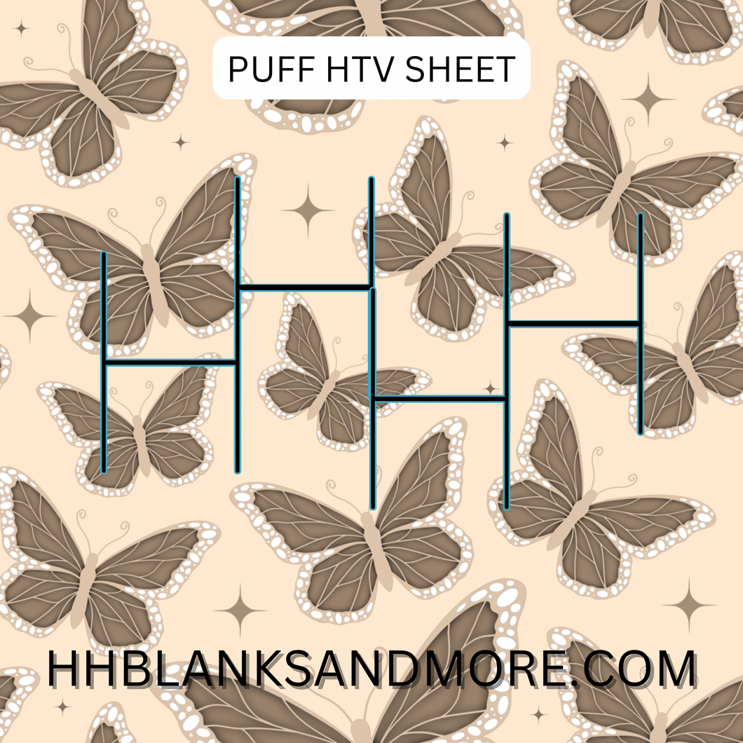 Butterflies Puff Heat Transfer Vinyl Sheet