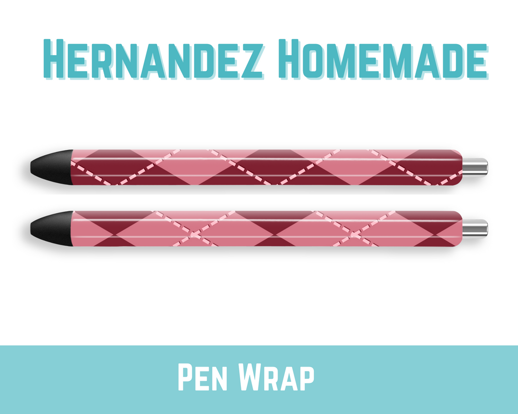 Red Plaid Pen Wrap