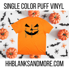 Load image into Gallery viewer, Jack O Lantern Single Color Puff HTV Transfer
