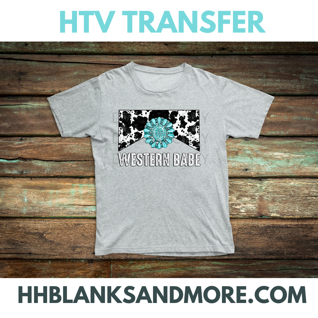 Western Babe HTV Transfer