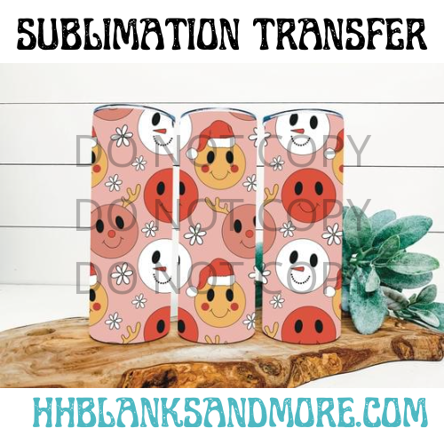 Happy Christmas Sublimation Transfer