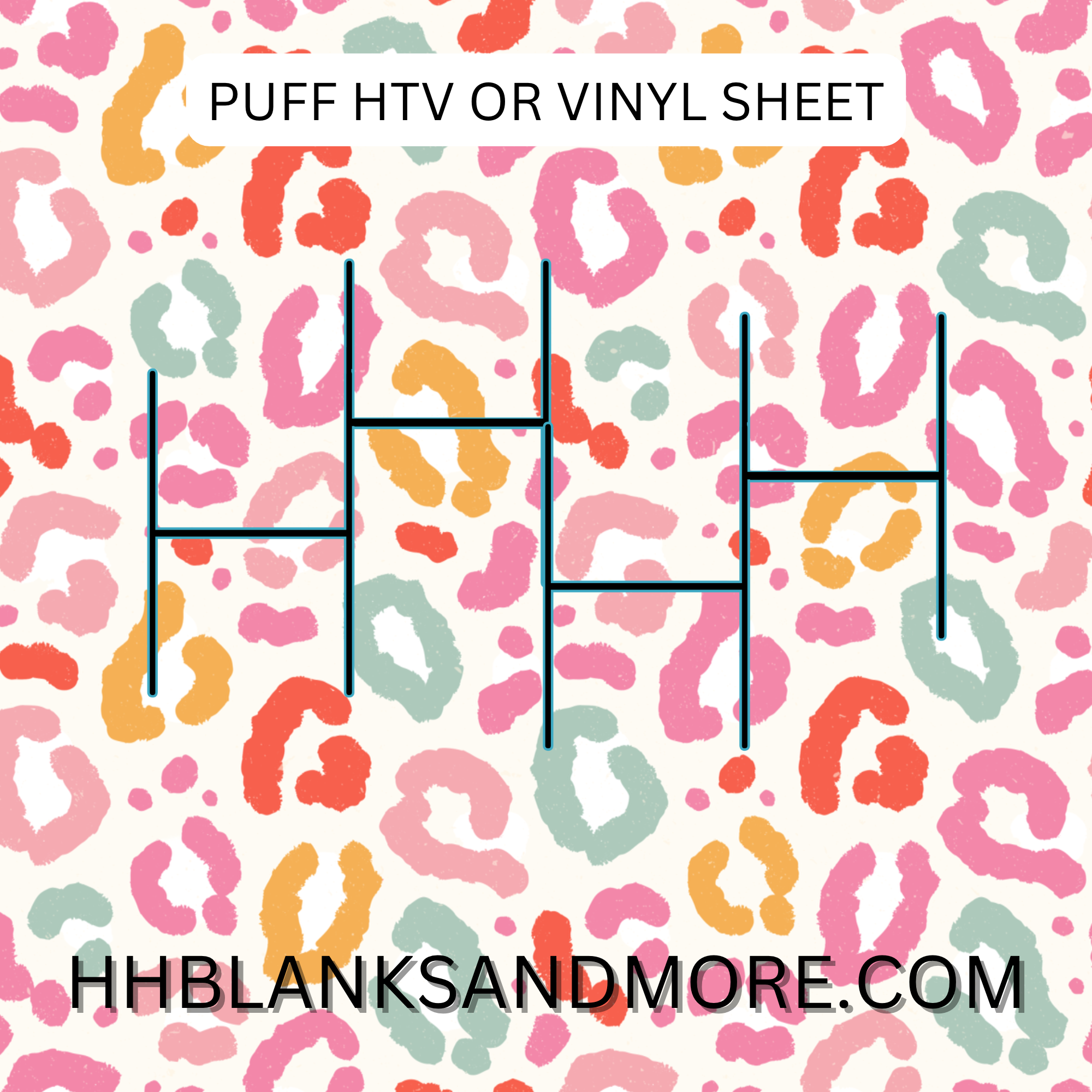 Retro Pastel leopard Puff Heat Transfer Vinyl Sheet – Hernandez Homemade  Blanks & More