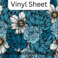 Blue Floral Vinyl Pattern LDC