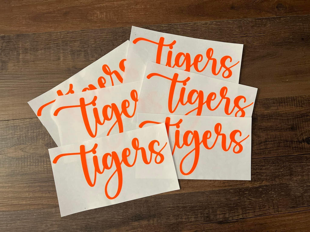 Tigers Single Color PUFF HTV Transfer